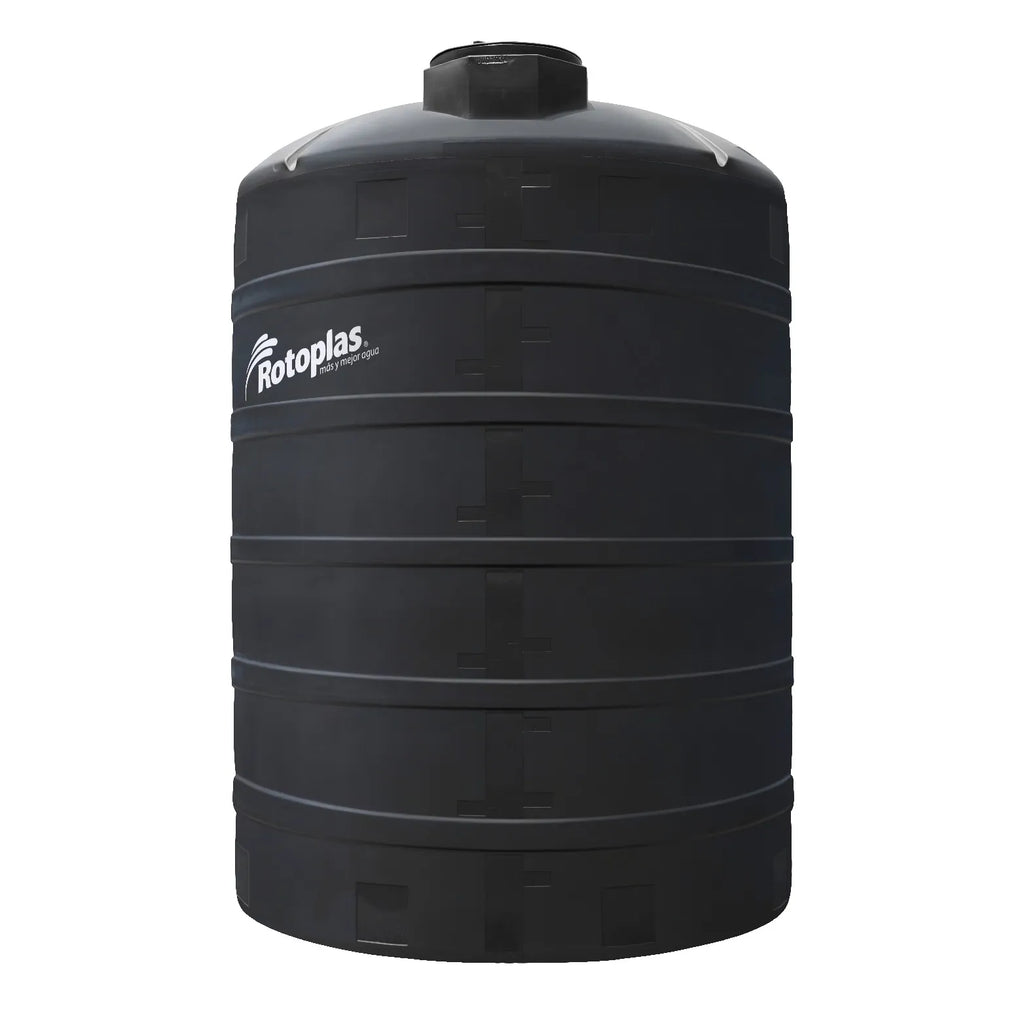 Tanque 10,000 litros Rotoplas vertical reforzado al 40% color negro (Venta exclusiva en MTY) — vista superior