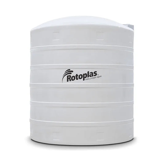 Tanque 10,000 litros Rotoplas vertical estandar color neutro (Venta exclusiva en MTY) — vista frontal
