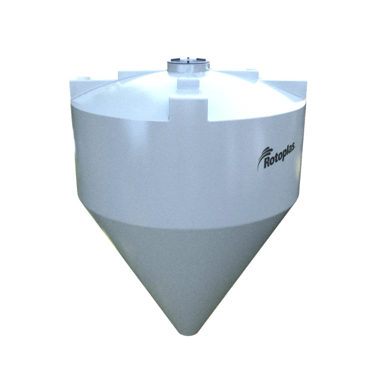 Tolva 14,000 litros Rotoplas estandar con ángulo de 60° color neutro — vista superior