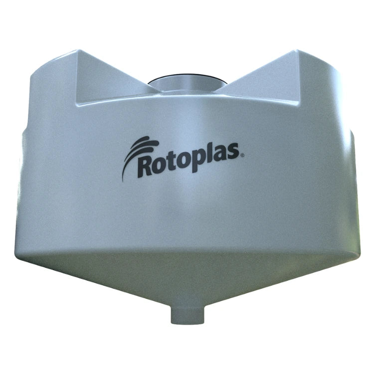Tolva 3,000 litros Rotoplas estandar con un ángulo de 15° color neutro — vista frontal
