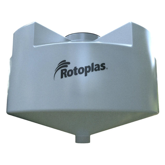 Tolva 3,000 litros Rotoplas estandar con un ángulo de 15° color neutro — vista frontal