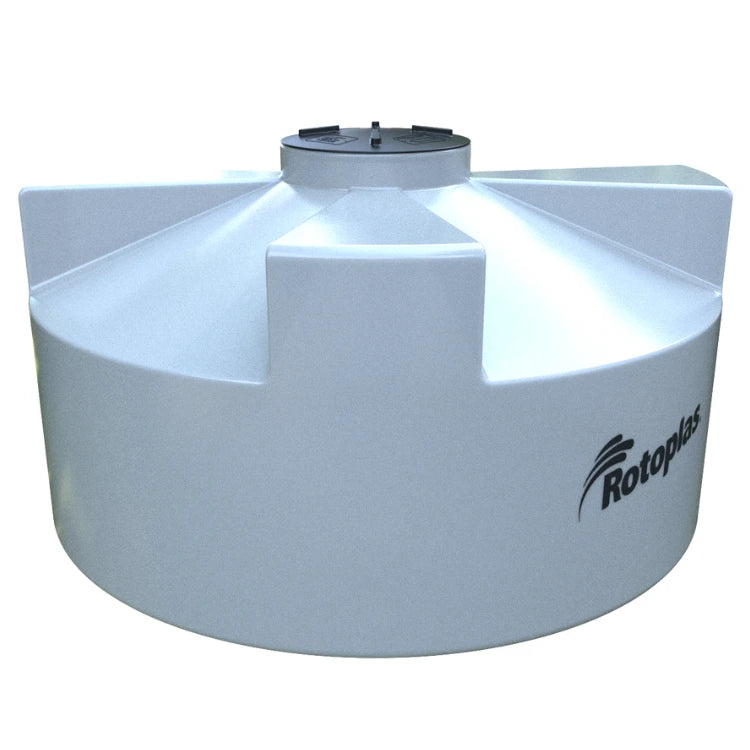 Tolva 3,000 litros Rotoplas estandar con un ángulo de 15° color neutro — vista superior