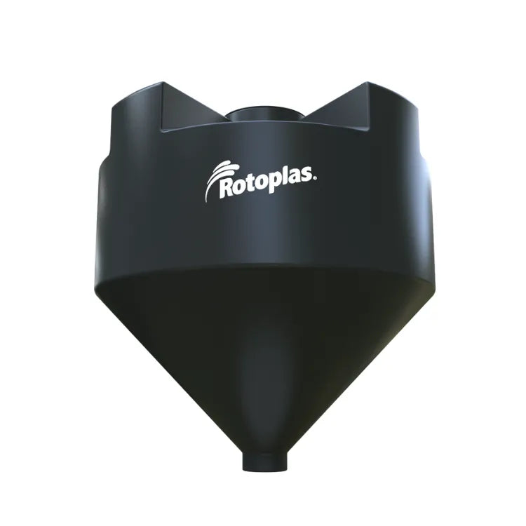 Tanque 5,000 litros Rotoplas horizontal nodriza reforzado al 20% color negro — vista frontal