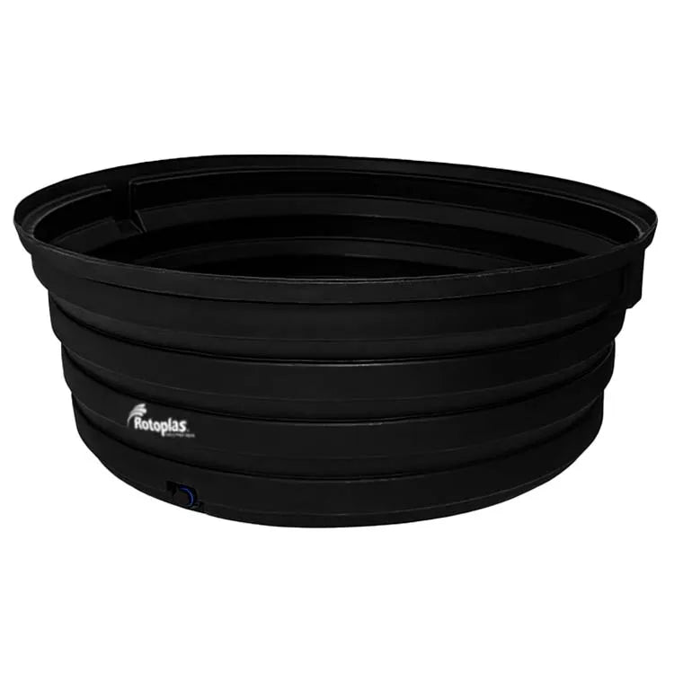 Bebedero 1,700 litros Rotoplas estandar color negro — vista lateral