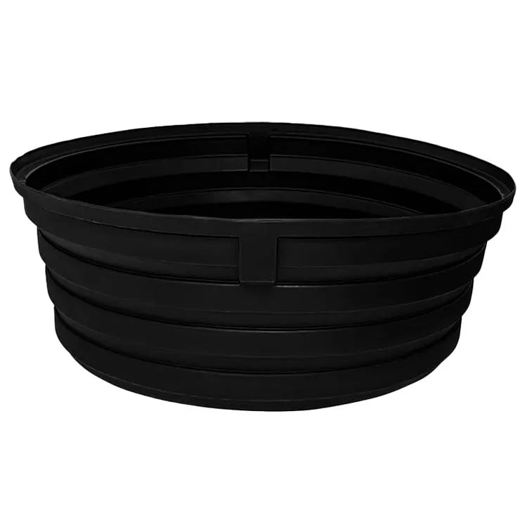 Bebedero 1,700 litros Rotoplas estandar color negro — detalle de conexiones