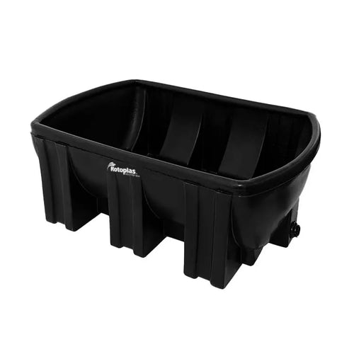 Bebedero 500 litros Rotoplas horizontal estandar color negro — vista lateral