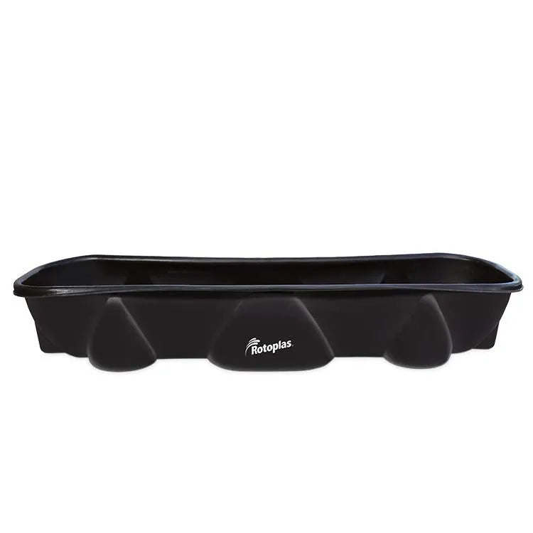 Bebedero 850 litros Rotoplas y Comedero estandar color negro — vista frontal
