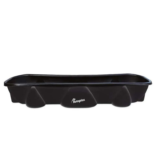 Bebedero 850 litros Rotoplas y Comedero estandar color negro — vista frontal