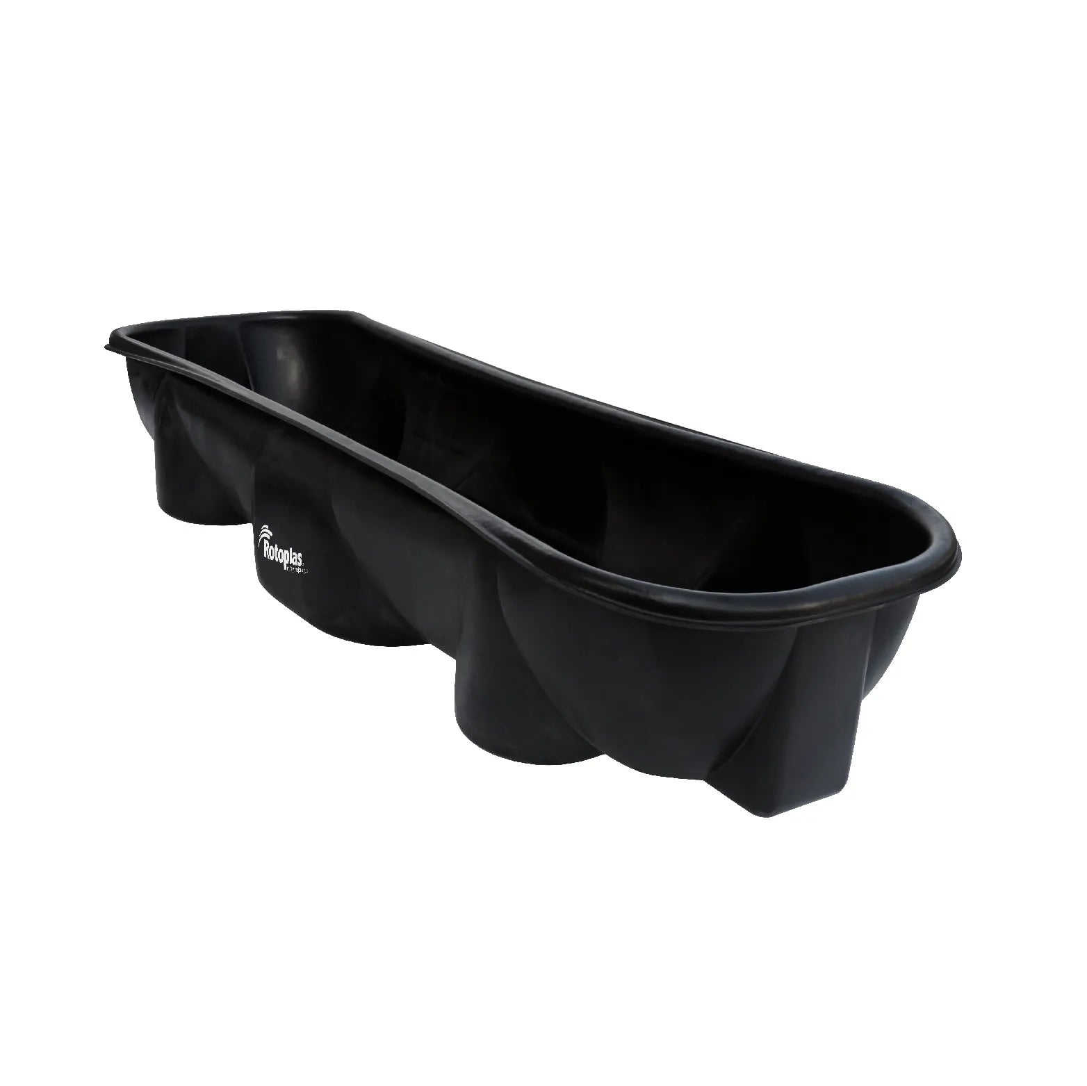 Bebedero 850 litros Rotoplas y Comedero estandar color negro — vista superior