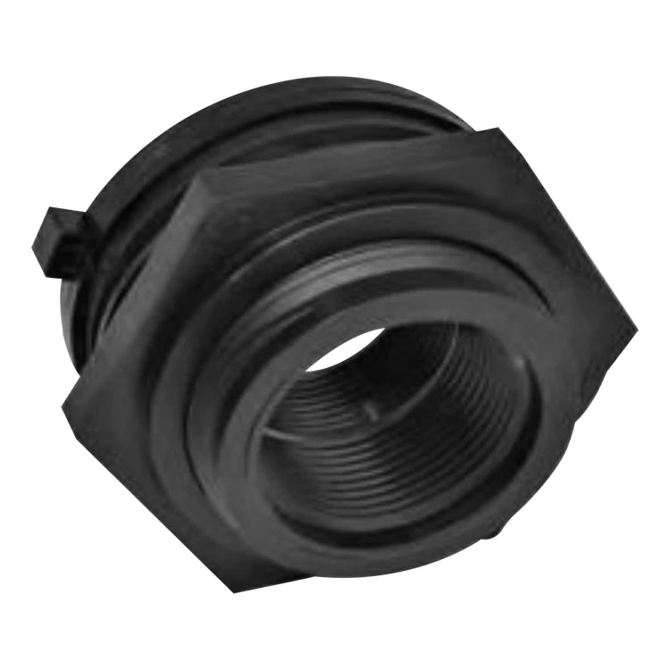 Conexión Rotoplas exagonal polipropileno 2" — vista lateral