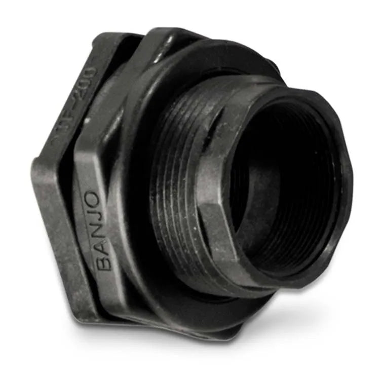 Conexión Rotoplas hexagonal de polipropileno y EDPM de 3" — vista frontal