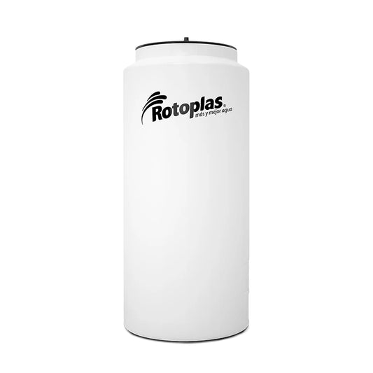 Tanque 500 litros Rotoplas vertical cerrado reforzado al 40% color neutro — vista frontal
